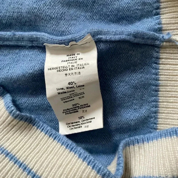 BRANDY MELVILLE | Sky Blue Nikki V-Neck Wool/Cashmere Blend  Knit Sweater OS - Picture 8 of 8